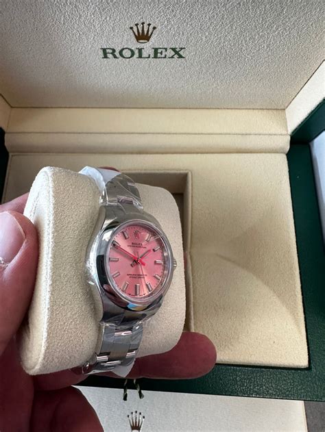 rolex oyster perpetual 28mm pink|Rolex Oyster Perpetual color chart.